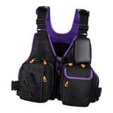 Maxbell Fishing Life Jackets Vest High Buoyancy Fly Fishing Vest for Swimming Sailing Purple