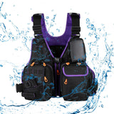 Maxbell Fishing Life Jackets Vest High Buoyancy Fly Fishing Vest for Swimming Sailing Purple