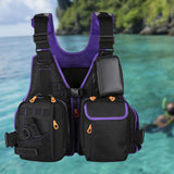 Maxbell Fishing Life Jackets Vest High Buoyancy Fly Fishing Vest for Swimming Sailing Purple