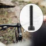Maxbell Bike Headset Bolt Screw M6 Road Aluminum Alloy Cycling Folding Bike Metal Black