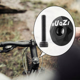 Maxbell Mountain Bike Headset Top Cap 28.6mm Fork Replacement Cover Aluminum Alloy Black with Screw