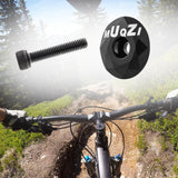 Maxbell Mountain Bike Headset Top Cap 28.6mm Fork Replacement Cover Aluminum Alloy Black with Screw