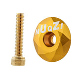 Maxbell Mountain Bike Headset Top Cap 28.6mm Fork Replacement Cover Aluminum Alloy Aureate with Screw