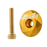 Maxbell Mountain Bike Headset Top Cap 28.6mm Fork Replacement Cover Aluminum Alloy Aureate with Screw