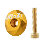 Maxbell Mountain Bike Headset Top Cap 28.6mm Fork Replacement Cover Aluminum Alloy Aureate with Screw