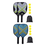 Maxbell Pickleball Paddles Set with 4 Balls and Storage Bag for Indoor Outdoor Use Green