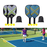 Maxbell Pickleball Paddles Set with 4 Balls and Storage Bag for Indoor Outdoor Use Green