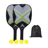 Maxbell Pickleball Paddles Set with 4 Balls and Storage Bag for Indoor Outdoor Use Green
