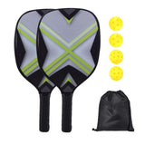Maxbell Pickleball Paddles Set with 4 Balls and Storage Bag for Indoor Outdoor Use Green