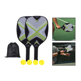 Maxbell Pickleball Paddles Set with 4 Balls and Storage Bag for Indoor Outdoor Use Green