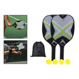 Maxbell Pickleball Paddles Set with 4 Balls and Storage Bag for Indoor Outdoor Use Green