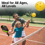Maxbell Pickleball Paddles Set with 4 Balls and Storage Bag for Indoor Outdoor Use Yellow