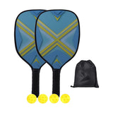 Maxbell Pickleball Paddles Set with 4 Balls and Storage Bag for Indoor Outdoor Use Yellow