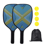 Maxbell Pickleball Paddles Set with 4 Balls and Storage Bag for Indoor Outdoor Use Yellow