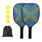 Maxbell Pickleball Paddles Set with 4 Balls and Storage Bag for Indoor Outdoor Use Yellow