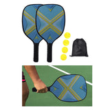 Maxbell Pickleball Paddles Set with 4 Balls and Storage Bag for Indoor Outdoor Use Yellow