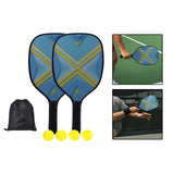 Maxbell Pickleball Paddles Set with 4 Balls and Storage Bag for Indoor Outdoor Use Yellow