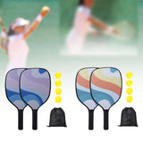 Maxbell 2x Pickleball Paddles Set with 4 Balls and Bag for Men Women Indoor Outdoor Pink