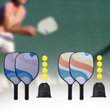 Maxbell 2x Pickleball Paddles Set with 4 Balls and Bag for Men Women Indoor Outdoor Pink