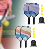Maxbell 2x Pickleball Paddles Set with 4 Balls and Bag for Men Women Indoor Outdoor Pink