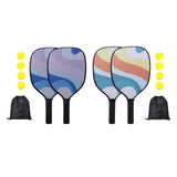 Maxbell 2x Pickleball Paddles Set with 4 Balls and Bag for Men Women Indoor Outdoor Pink