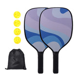 Maxbell 2x Pickleball Paddles Set with 4 Balls and Bag for Men Women Indoor Outdoor Pink