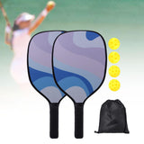 Maxbell 2x Pickleball Paddles Set with 4 Balls and Bag for Men Women Indoor Outdoor Pink