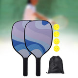 Maxbell 2x Pickleball Paddles Set with 4 Balls and Bag for Men Women Indoor Outdoor Pink