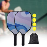 Maxbell 2x Pickleball Paddles Set with 4 Balls and Bag for Men Women Indoor Outdoor Pink