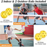 Maxbell 2x Pickleball Paddles Set with 4 Balls and Bag for Men Women Indoor Outdoor Orange