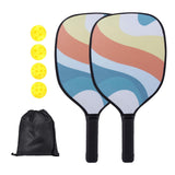 Maxbell 2x Pickleball Paddles Set with 4 Balls and Bag for Men Women Indoor Outdoor Orange