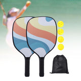 Maxbell 2x Pickleball Paddles Set with 4 Balls and Bag for Men Women Indoor Outdoor Orange