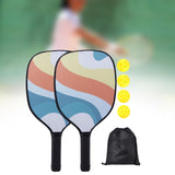 Maxbell 2x Pickleball Paddles Set with 4 Balls and Bag for Men Women Indoor Outdoor Orange