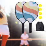Maxbell 2x Pickleball Paddles Set with 4 Balls and Bag for Men Women Indoor Outdoor Orange