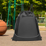 Maxbell Unisex Basketball Backpack with Separate Ball Holder for Volleyball Outdoor Gray