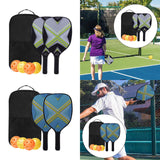 Maxbell Pickleball Paddle Women Carbon Frame with Ball Bag Outdoor Activities Sports Green