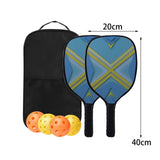 Maxbell Pickleball Paddle Women Carbon Frame with Ball Bag Outdoor Activities Sports Yellow
