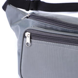 Maxbell Durable Fanny Pack Casual Crossbody Bag Waist Bag for Trekking Women Men Gray