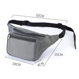 Maxbell Durable Fanny Pack Casual Crossbody Bag Waist Bag for Trekking Women Men Gray