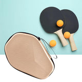 Maxbell Wear Resistant Table Tennis Paddle Case Table Tennis Racket Bag Waterproof Beige