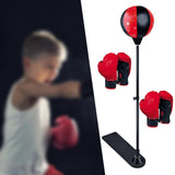 Maxbell Kids Punching Bag Set Adjustable Stand Home with Gloves Exercise Fitness two gloves
