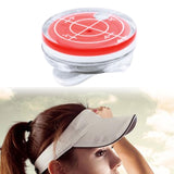 Maxbell Golf Ball Marker Level Function Hat Clip for Golfer Putting Aid Women Kids Red