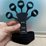 Maxbell Hand Grip Strengthener Silicone Finger Exercise for Forearm Muscle Sports black