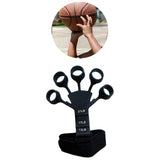 Maxbell Hand Grip Strengthener Silicone Finger Exercise for Forearm Muscle Sports black