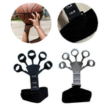 Maxbell Hand Grip Strengthener Silicone Finger Exercise for Forearm Muscle Sports black and gray
