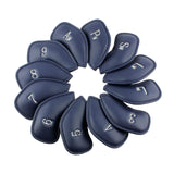 Maxbell 12Pcs Golf Iron Headcover Golf Club Head Cover Protector Sticky Waterproof