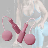 Maxbell Cordless Jumping Rope Gym Exercise Fitness Weighted Jump Rope for Kids Ball dia6.5cm Pink