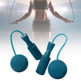 Maxbell Cordless Jumping Rope Gym Exercise Fitness Weighted Jump Rope for Kids Ball dia6.5cm Blue