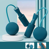 Maxbell Cordless Jumping Rope Gym Exercise Fitness Weighted Jump Rope for Kids Ball dia6.5cm Blue