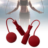 Maxbell Cordless Jumping Rope Gym Exercise Fitness Weighted Jump Rope for Kids Ball dia6.5cm Red